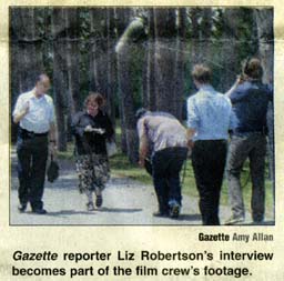 Filming Liz Robertson